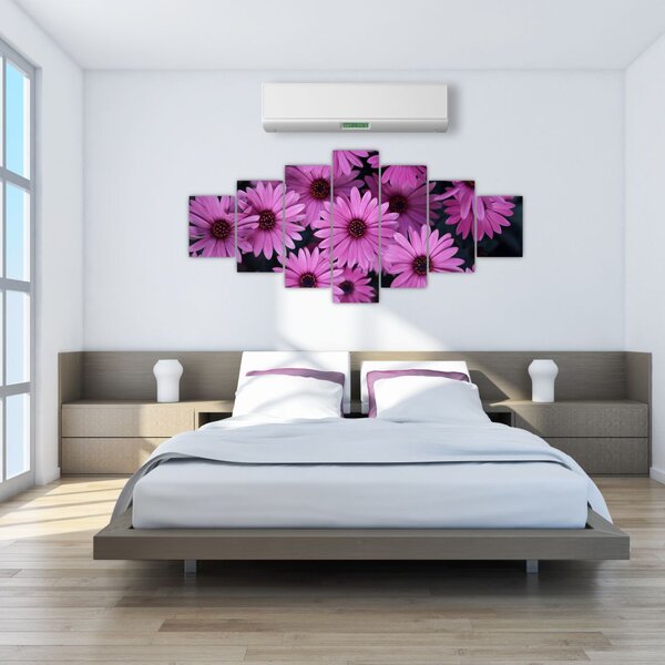 Obraz růžových květů (210x100 cm)