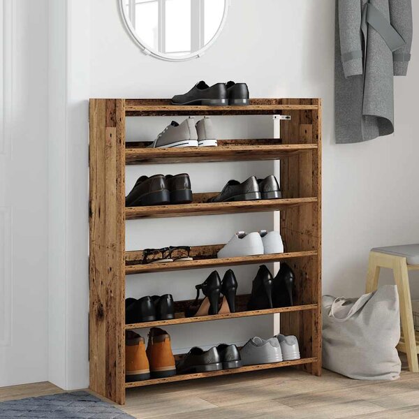 Botník old wood 80x25x100 kompozitní dřevo
