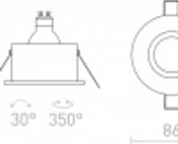 RED - DESIGN RENDL RENDL GALO R zápustné svítidlo černá 230V GU10 9W IP65 R14224