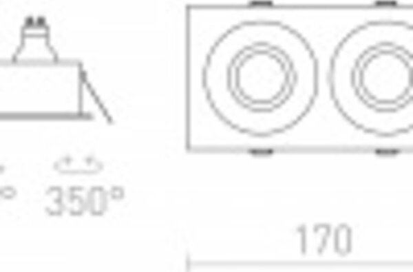 RED - DESIGN RENDL RENDL GALO II zápustné svítidlo černá 230V GU10 9W IP65 R14226