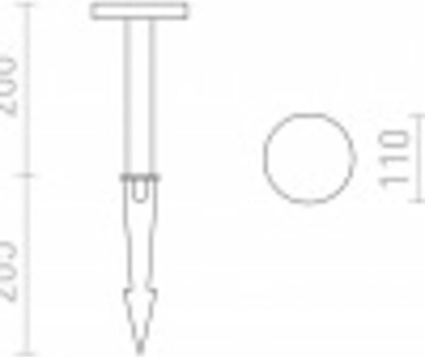 RED - DESIGN RENDL RENDL GEVALIA 20 lampa na bodci černá matný akryl 230V LED LED 5W IP65 3000K R14194