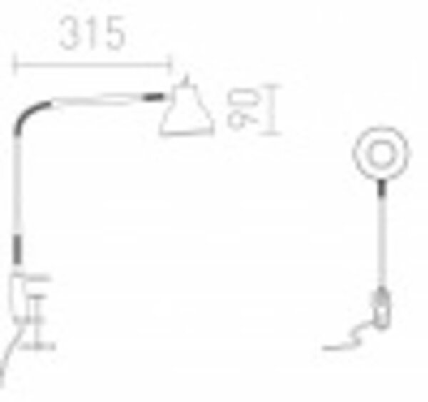 RED - DESIGN RENDL RENDL HARMONY lampa s úchytem ke stolu černá 230V GU10 8W R14377