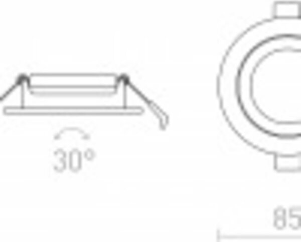 RED - DESIGN RENDL RENDL JADE DIMM TO WARM zápustné svítidlo černá 230V LED 6W 60° 3000 - 2000K R14237