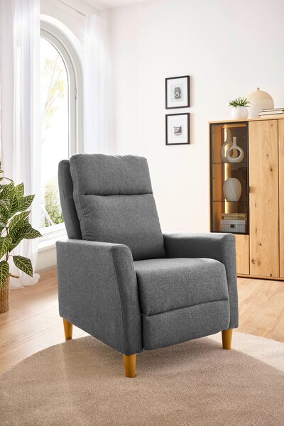 TELEVIZNÍ KŘESLO, plast, textil, šedá Carryhome - TV křesla