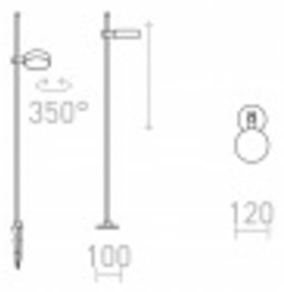 RED - DESIGN RENDL RENDL KATONA stojanová lampa / na bodci černá 230V LED 7W 70° IP54 3000K R14196