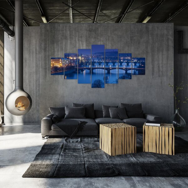 Obraz pražských mostů (210x100 cm)