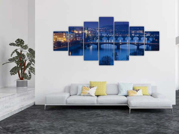 Obraz pražských mostů (210x100 cm)
