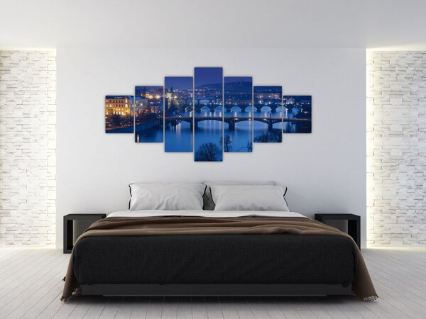Obraz pražských mostů (210x100 cm)