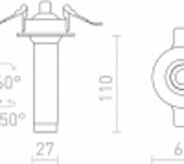 RED - DESIGN RENDL RENDL LUMIS 11 DIMM zápustné svítidlo černá 230V LED 7W 38° 3000K R14348