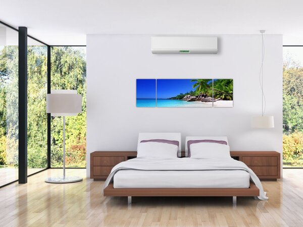 Obraz pláže na Praslin ostrově (170x50 cm)