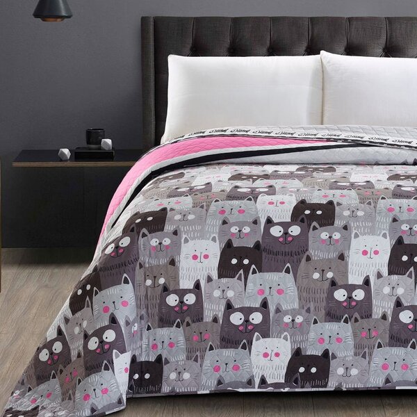 DecoKing Přehoz na postel kočky vícebarevná Rozměr: 200x220
