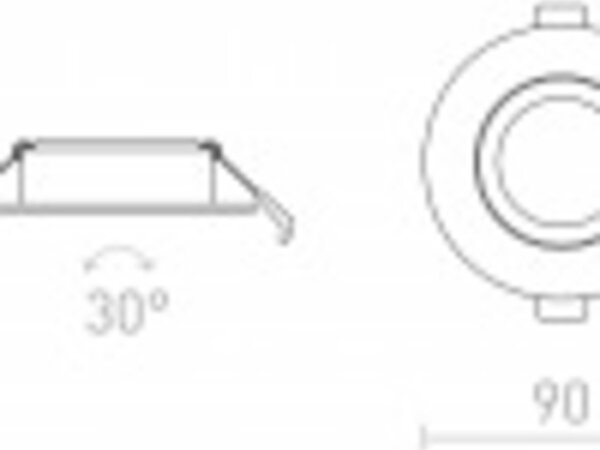 RED - DESIGN RENDL RENDL NEFRIT DIMM zápustné svítidlo bílá 230V LED 6W 36° 3000K R14234