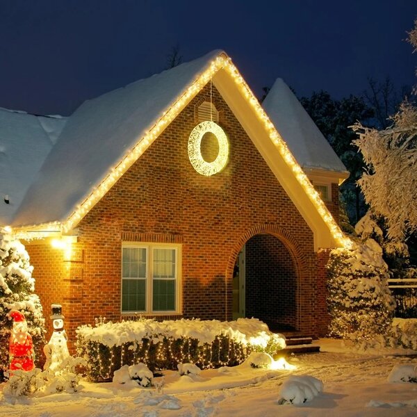 Vánoční LED kruh, studená bílá, 800 LED, Ø 45 cm, plastová konstrukce