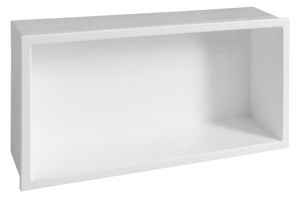 Polysan Polysan, INSERTA zapuštěná police do obkladu, litý mramor, 510x270 mm, bílá, 1301-53