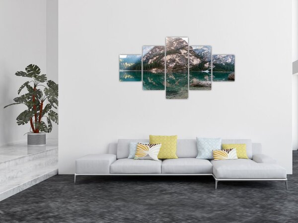 Obraz horského jezera (125x70 cm)