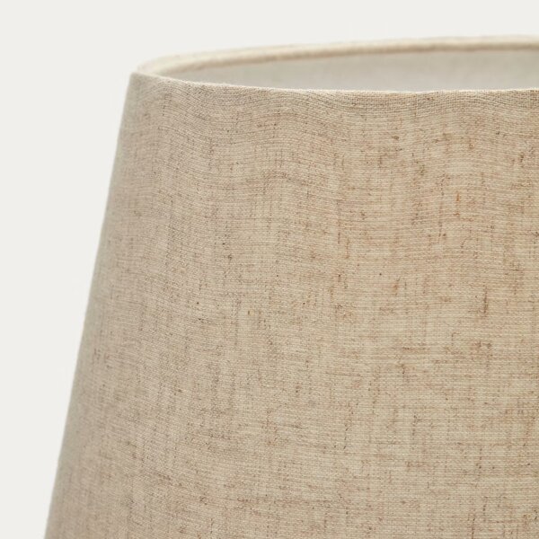 Béžová lněná stolní lampa Kave Home Torrent
