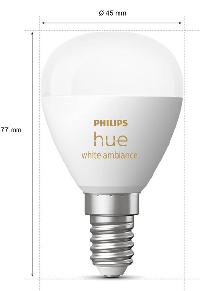 Philips Hue White Ambiance E14 5,1W 470lm set 2ks