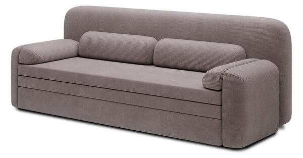 Hnědá manšestrová rozkládací/s úložným prostorem pohovka 236 cm Elioss – ELTAP