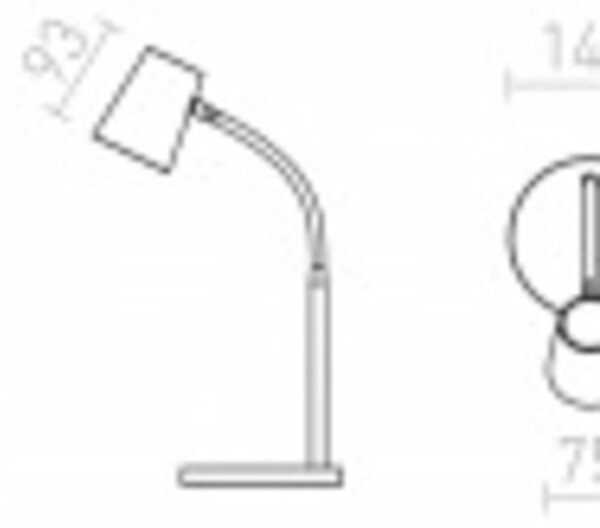 RED - DESIGN RENDL RENDL VERINA DIMM stolní lampa černá 230V LED 4.5W 100° 3000K R14285