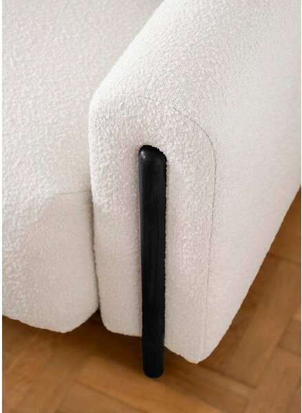 Slonovinová rozkládací/s úložným prostorem pohovka z textilie bouclé 244 cm Arcadova – ELTAP