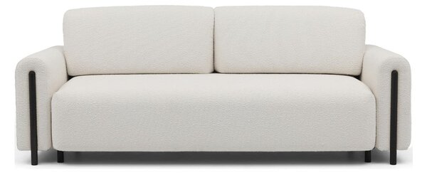 Slonovinová rozkládací/s úložným prostorem pohovka z textilie bouclé 244 cm Arcadova – ELTAP