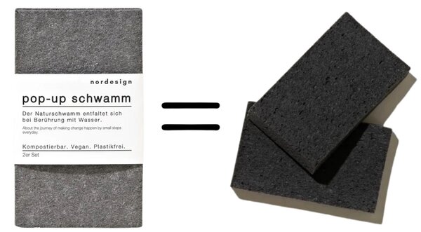 Nordesign Přírodní houbička na nádobí Pop-Up - 2 ks NRD103