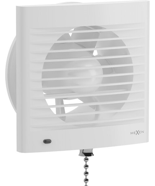 Mexen EXS, koupelnový ventilátor s lanovým spínačem, průměr 120mm, bílá, W9604-125K-00