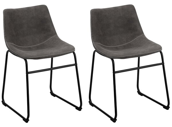 Sada dvou tmavě šedých židlí BATAVIA