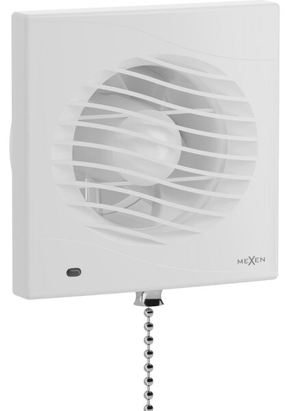 Mexen DXS, koupelnový ventilátor se snímačem pohybu, časovačem a lanovým spínačem, průměr 100mm, bílá, W9603-100K-00