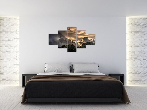 Obraz mračen a lesa (125x70 cm)
