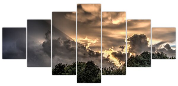 Obraz mračen a lesa (210x100 cm)