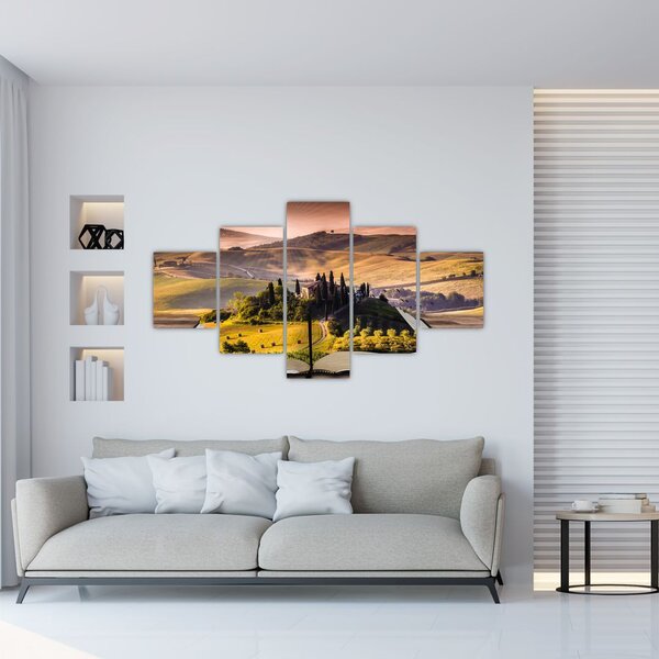 Obraz krajiny v knize (125x70 cm)