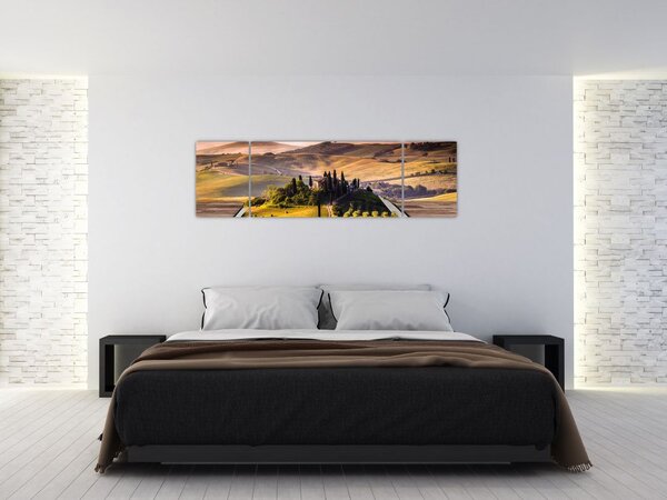 Obraz krajiny v knize (170x50 cm)