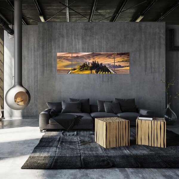 Obraz krajiny v knize (170x50 cm)