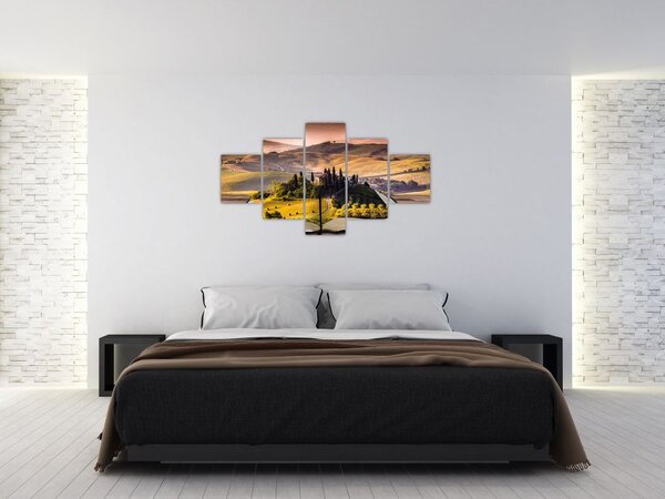 Obraz krajiny v knize (125x70 cm)