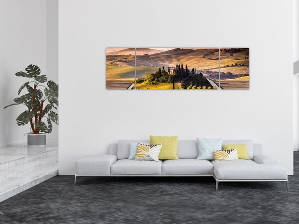 Obraz krajiny v knize (170x50 cm)