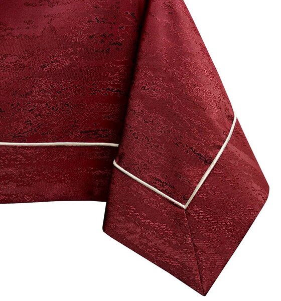 AmeliaHome Ubrus VESTA s manžetou okrasná, bordó červená Rozměr: 120x240
