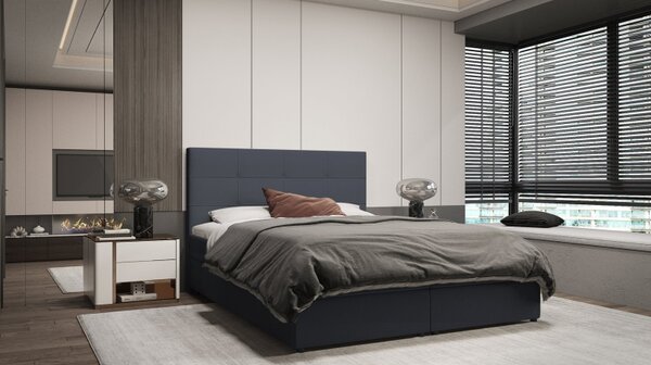 Designová postel MALIKA - 140x200, tmavě šedá