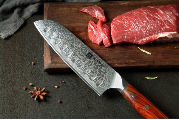 Santoku nůž XinZuo Yu B13R 7"