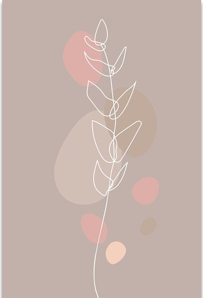 Obraz minimalistický list No2