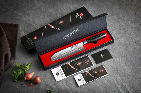 Santoku nůž XinZuo Ya B20 7"