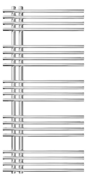 Koupelnový žebříkový radiátor INOX 368W/230V 109x53 cm nerez/lesklý chrom