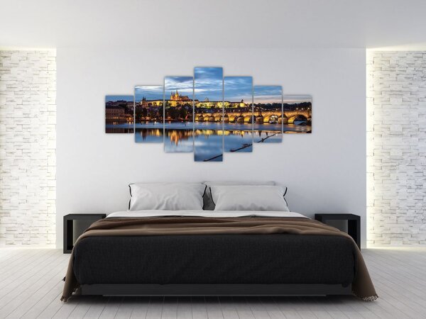 Obraz Pražského hradu a Karlova mostu (210x100 cm)