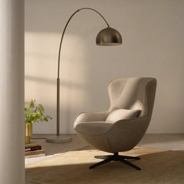Kave Home Stříbrná stojací lampa Madali 160-185 cm