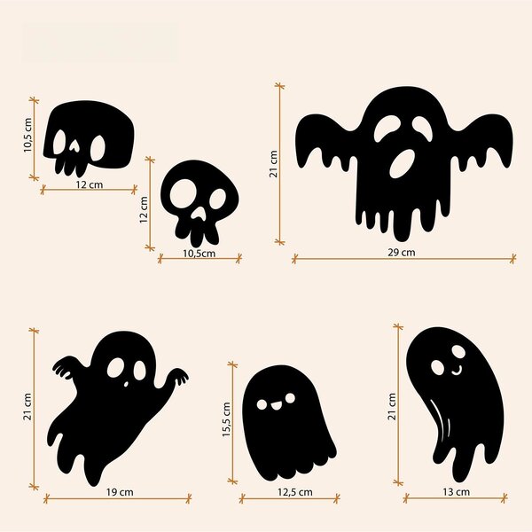 DUBLEZ | Halloweenská výzdoba na zeď - Duchové