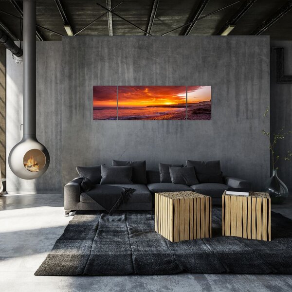 Obraz západu slunce u moře (170x50 cm)