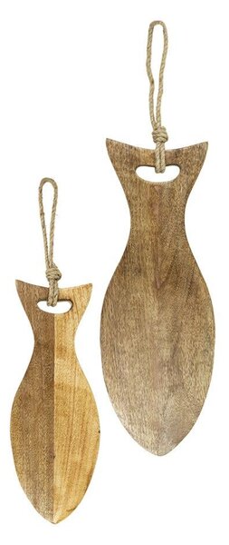 Prkénko ve tvaru ryby z mangového dřeva Mango wood Fish - 18*1.5*51cm