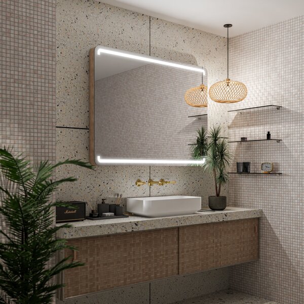 Zaoblené Zrcadlo LED Mediolan PREMIUM