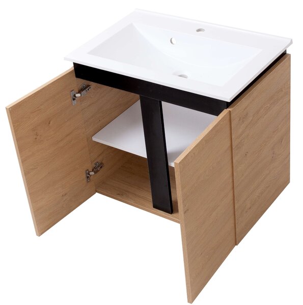Lavedo Black Wood 60 koupelnová skříňka s umyvadlem