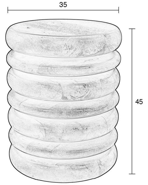 Dřevěný odkládací stolek ZUIVER DISC 35 cm